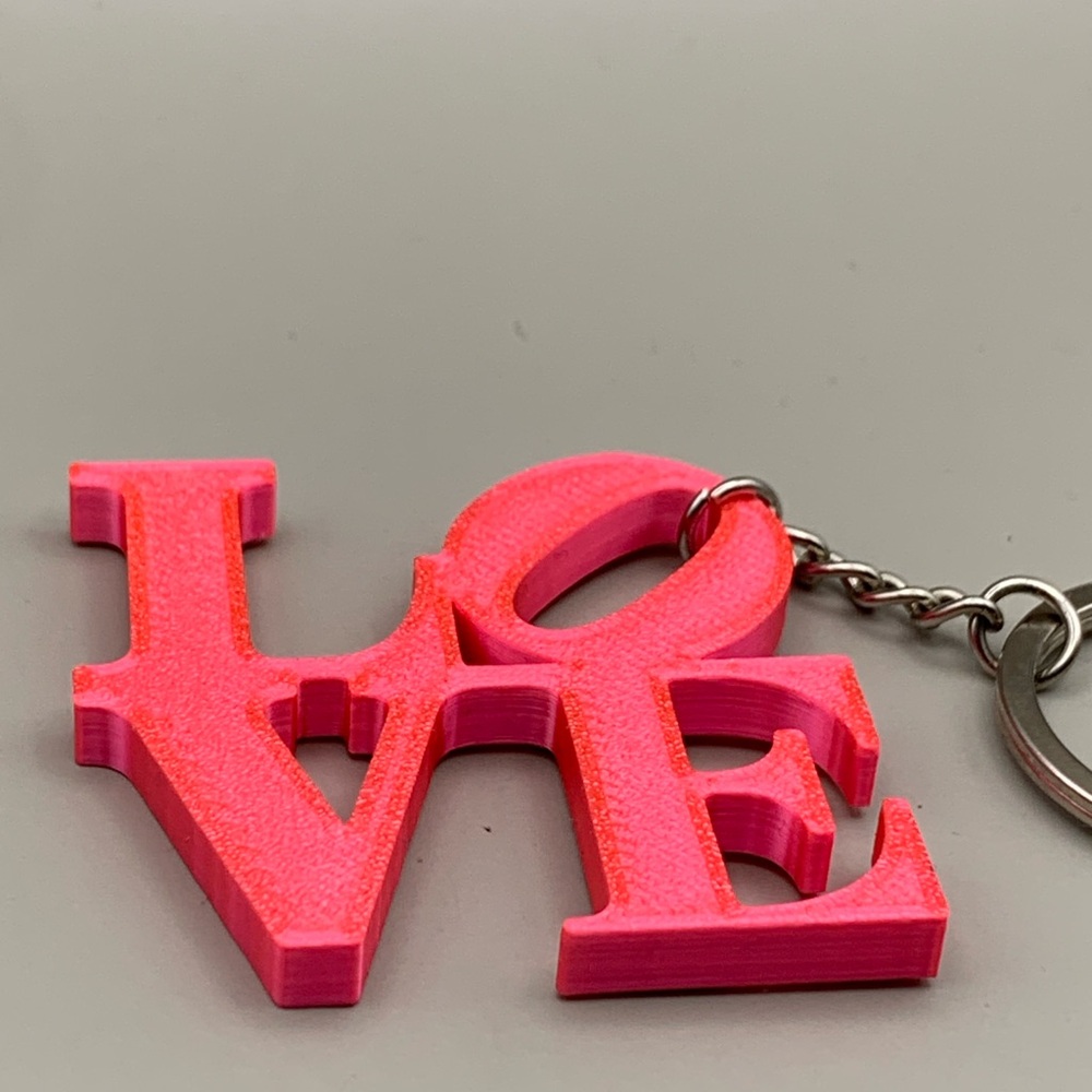 Pink LOVE Keychain